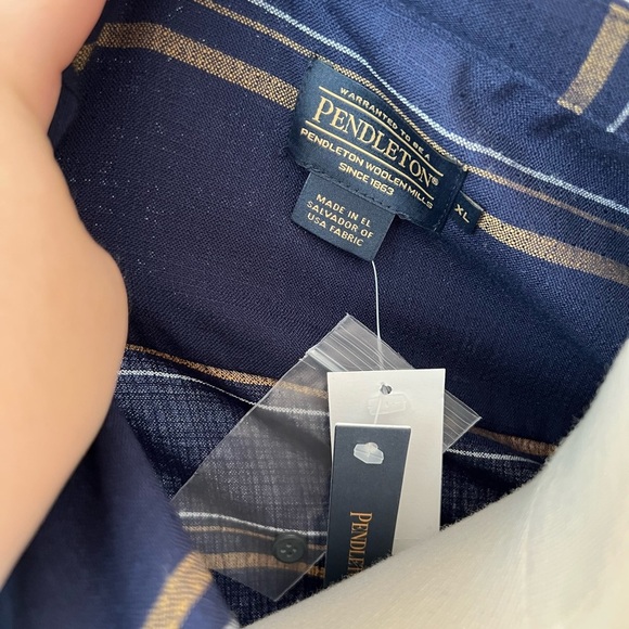 Pendleton Virgin Wool Striped Sheath Dress Pockets Tie Waist Modest - Picture 6 of 7